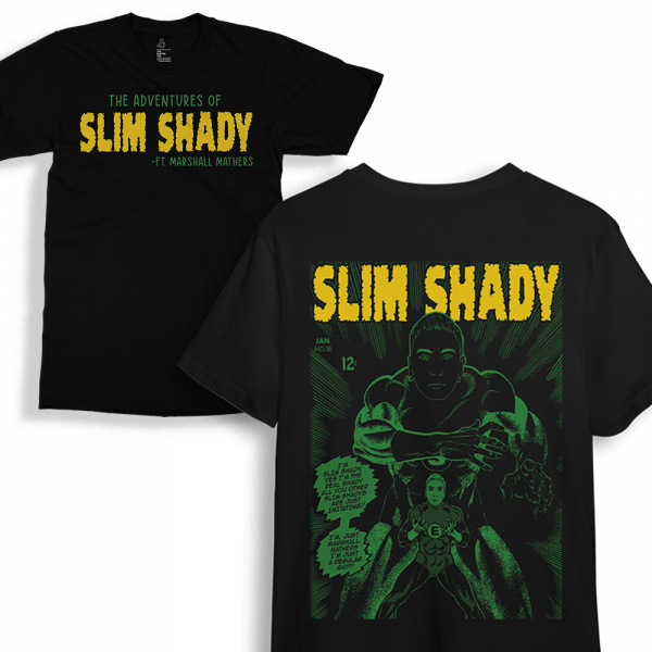 The Adventure of Slim Shady Hip Hop Tshirt In India by Silly Punter