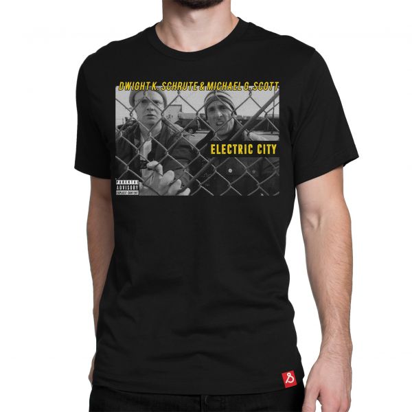 Shop Now The office Electric City Album Cover Tv-Show Tshirt Online in India.