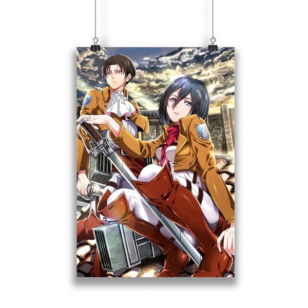 Attack on Titan eren and mikasa poster in India by sillypunter