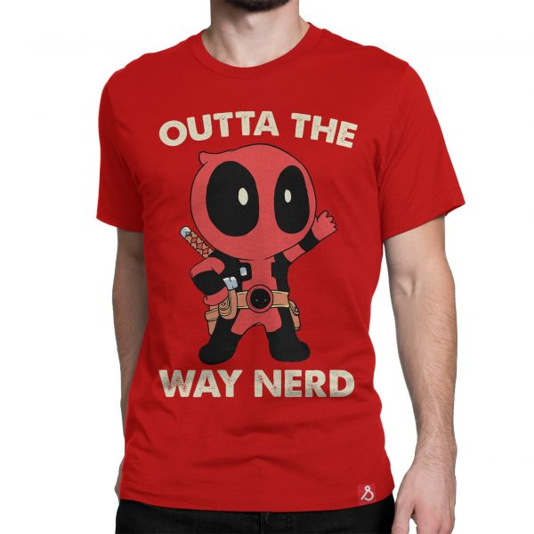 Official Deadpool: Otta the way nerd by Marvel T-shirt in India by Silly Punter