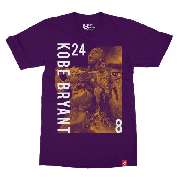 Mamba Purple & Gold Kobe Bryant Basketball T-shirt In India by Silly Punter