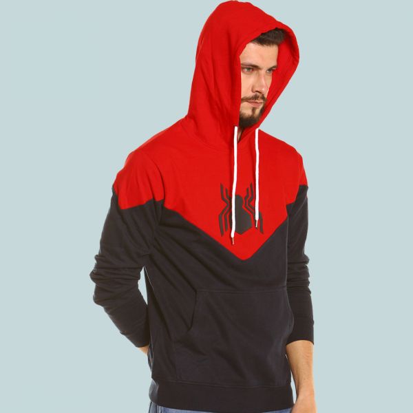 Marvel Spiderman Colourblock Hoodie Sweatshirt in India by Silly Punter