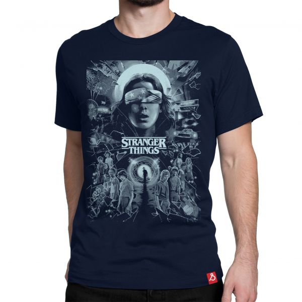 Shop Now Netflix Stranger Things Poster Tv-show Tshirt Online in India.