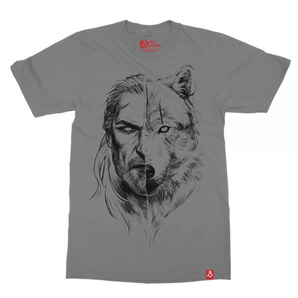 The Wolf Tshirt the Witcher Tv Show In India by Silly Punter 