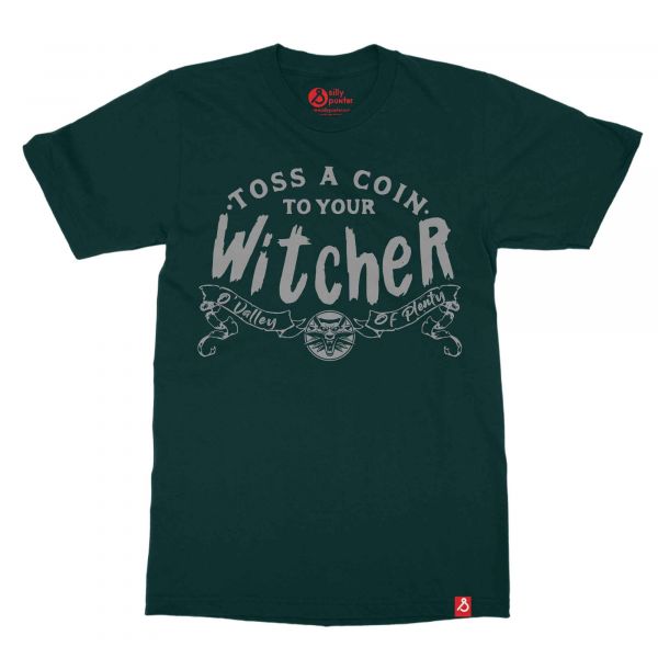 Toss A Coin Tshirt the Witcher Tv Show In India by Silly Punter 