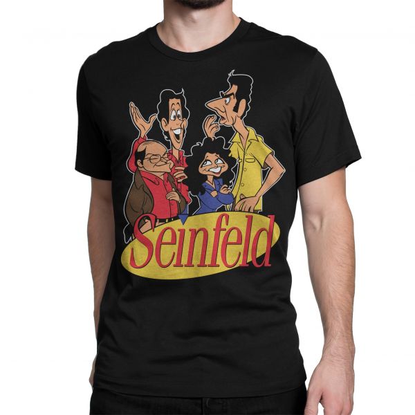 All Cast Caricature Seinfeld Tv Show T-shirt In India by Silly Punter 