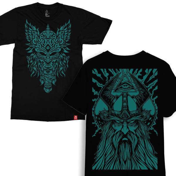 Allfather Odin Vikings Tv Show Tshirt In India by Silly Punter