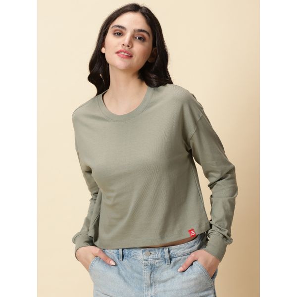 OS Sage Full Sleeves Women Oversized Essentials Tshirt In India By Silly Punter
