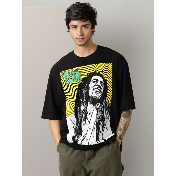 Oversized The Reggae Soul Bob Marley Music Tshirt In India by Silly Punter