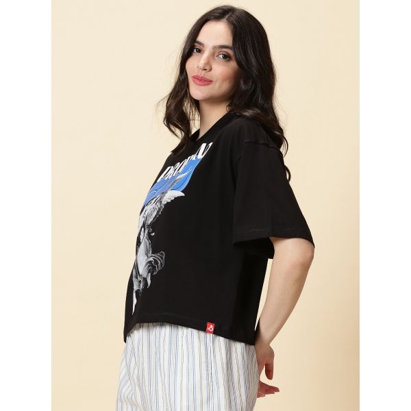 OS Problem Child Women Oversized  Croped Tshirt In India By Silly Punter