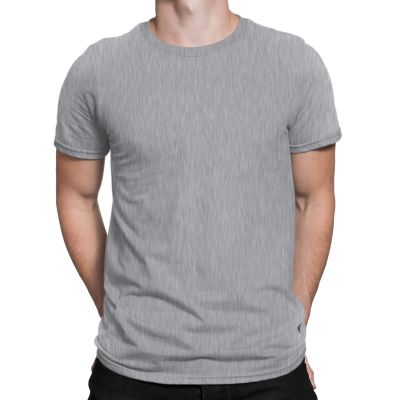 Men's Basic Grey Melange T-Shirt