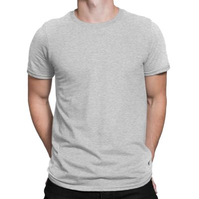Men's Basic White Melange T-Shirt by Silly Punter in India