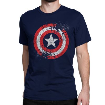 marvel Captain america distort shield  tshirt in India by silly punter 