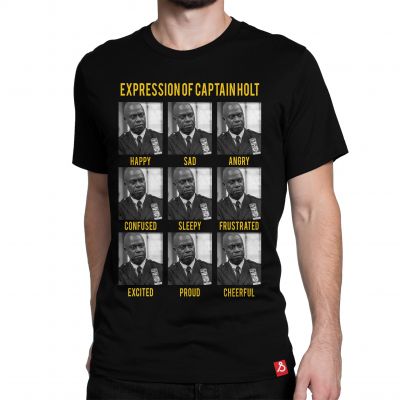 Expression of holt from Brooklyn Nine-Nine Tv show  T-shirt In India by Silly Punter 