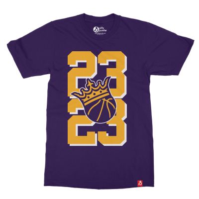 King in Purple & Gold Lebron James Basketball T-shirt In India by Silly Punter