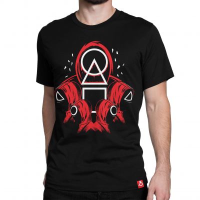Shop Now Squid Game Red Soldiers Tv Show T-Shirt Online in India SillyPunter