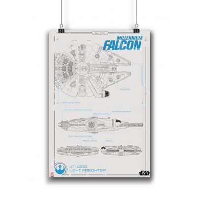 Star Wars™-Millennium Falcon Blueprint Poster