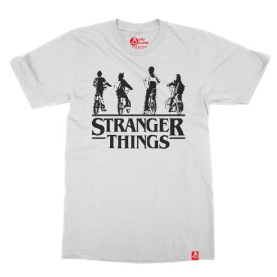 The Cast and Logo T shirt from Stranger Things by Silly Punter