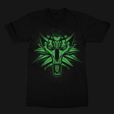 Wolf Glow in the Dark Tshirt the Witcher Tv Show In India by Silly Punter 