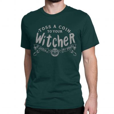 Toss A Coin Tshirt the Witcher Tv Show In India by Silly Punter 