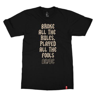Broke All The Rules Thunderstuck AC DC Music Tshirt In India By Silly Punter