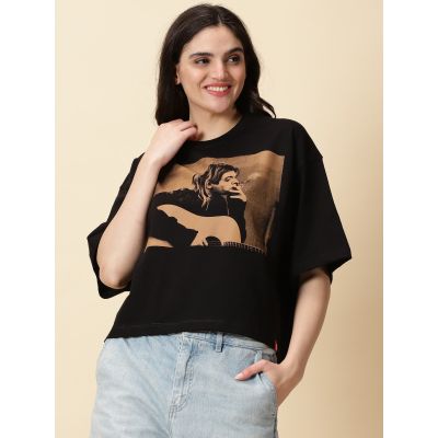 OS Kurt Cobain Women Oversized Tshirt In India By Silly Punter
