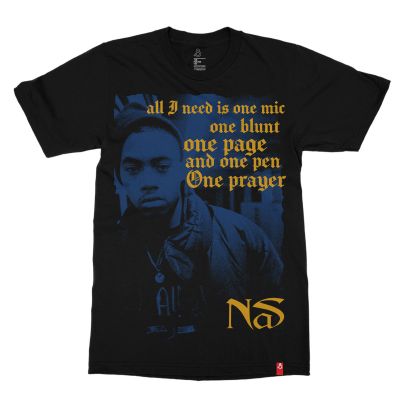 One Mic Nas Hip Hop Music Tshirt In India By Silly Punter