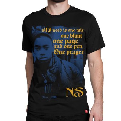 One Mic Nas Hip Hop Music Tshirt In India By Silly Punter