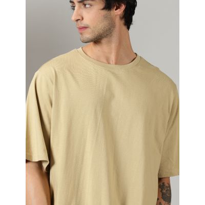 Oversized Ecru Essential Half Sleeves Tshirt In India by Silly Punter