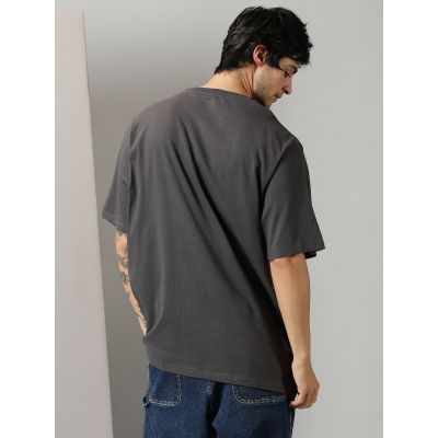 Oversized Half Sleeves Essentials Gray Tshirt In India by Silly Punter