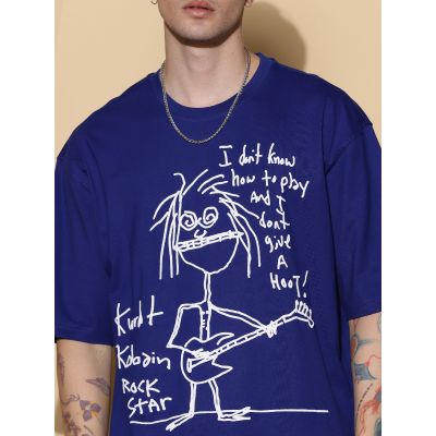 Oversized Kurt self portrait Nirvana Music Tshirt In India By Silly Punter