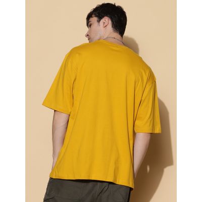 Oversized Mustard Essential Half Sleeves Tshirt In India by Silly Punter