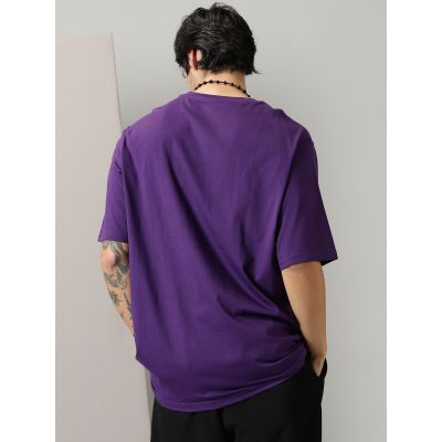 Oversized Purple Essentials Half Sleeves Tshirt In India By Silly Punter