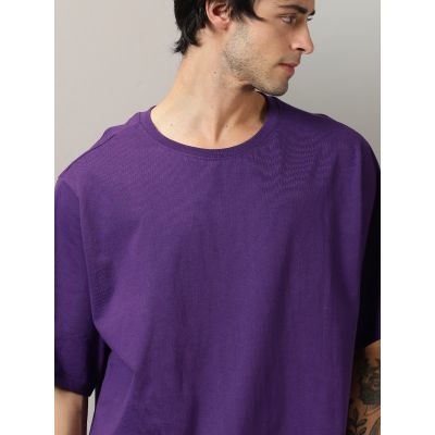 Oversized Purple Essentials Half Sleeves Tshirt In India By Silly Punter