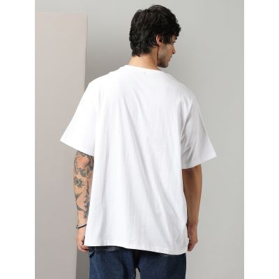 Oversized White Eessentials half Sleeves Tshirt In India by Silly Punter