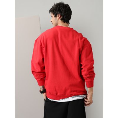 Red Oversized Sweatshirt In India