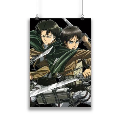 Anime Attack on Titan Rivailla and Eren poster in india by sillypunter