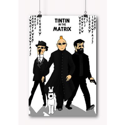 Cartoon TinTin in matrix Poster in india by sillypunter