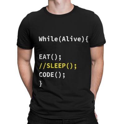 While Alive eat sleep code repeat tshirt In India by Silly Punter 